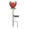Lampe à flamme de lanterne à gazon à fleurs à DEL solaire