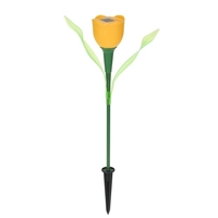 Lampe à gazon en tulipe douce à énergie solaire DC2V 0.1W
