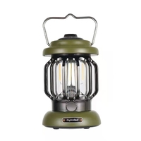 Lampe à LED de camping rechargeable réglable étanche affichage de la puissance rétro tente extérieure lumière atmosphères de la maison lanterne lumière Portable