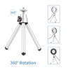 Lampe annulaire de 9 cm / 3, 5 pouces pour ordinateur portable Lampe circulaire à 3 couleurs avec 2 trépieds de bureau et clip 3200K-6000K 10 luminosité réglable pour la diffusion en direct/conférence/maquillage