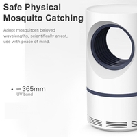 Lampe anti-moustique Bug intérieur Zapper UV LED Lumière USB Aspiration de puissance Piège à moustiques sans produits chimiques pour moustique mouche Plus petit insecte