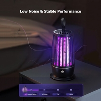 Lampe anti-moustiques et veilleuse 2-en-1 Lampe anti-moustiques intelligente Rechargeable Tueur de moustiques Ménage Électronique Répulsif contre les moustiques pour la cuisine Salle de bain Désodorisation Chambre