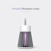 Lampe anti-moustiques électrique portable Piège à moustiques avec rayons UV et décharge électrique Batterie intégrée Zappeur silencieux pour chambre à coucher Salon Chambre de bébé Bureau