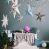 Lampe créative de lune imprimée en 3D avec lampe étoilée LED Night Control Touch Control 15cm / 5.9in avec support pour enfants filles anniversaire Thanksgiving cadeaux de Noël