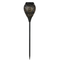 Lampe de broche de fer creuse portative de lumière extérieure solaire pour la décoration de voie de cour de patio de jardin