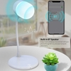 Lampe de bureau à commande tactile Lampe à gradation continue avec haut-parleur BT 5.0 3 modes de couleur sans prise en charge du scintillement Charge sans fil 5W,  blanc