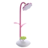 Lampe de bureau à LED avec support de téléphone Base Veilleuse rechargeable USB Contrôle tactile Gradation progressive de la lumière Tuyau flexible à 360 ° pour la lecture de la chambre à coucher