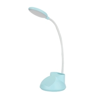 Lampe de bureau Lampe de bureau avec 3 modes de couleur Port de chargement USB Porte-stylo et support de téléphone Lampe de table flexible à 360 ° pour la chambre à coucher Bureau d