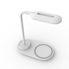 Lampe de bureau LED à commande tactile avec chargeur sans fil Lampe de lecture attentionnée pour les yeux pour bureau à domicile 2 modes de couleur Col de cygne réglable,  Blanc