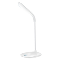 Lampe de bureau LED rechargeable Charge USB portable et lampe de lecture à tuyau flexible 360 ° enfichable