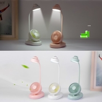 Lampe de bureau multifonctionnelle trois modes de ventilateur