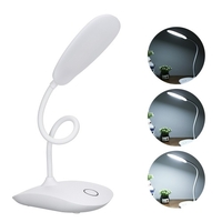 Lampe de bureau rechargeable par USB à 360 ° avec DEL rotatives