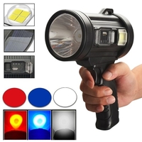 Lampe de camping en plein air de lumière de recherche de LED rechargeables à énergie solaire multifonctionnelle
