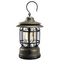 Lampe de camping en plein air lanterne de camping rétro rechargeable USB veilleuse lampe de secours gradation en continu pour camping randonnée tente pêche