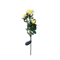 Lampe de chemin à LED extérieure 3 LED lumières de pieu de Rose solaire lumières décoratives de pelouse à énergie solaire de jardin