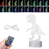 Lampe de illusion de lumière de nuit menée par dinosaure 3D
