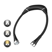 Lampe de lecture pour le cou,  pliable par USB,  lampe de lecture à LED rechargeable,  3 modes d