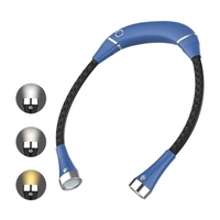 Lampe de lecture pour le cou,  pliable par USB,  lampe de lecture à LED rechargeable,  3 modes d