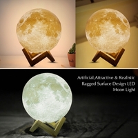 Lampe de nuit à DEL Moon Moon SMD5730 avec port de charge USB