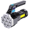 Lampe de poche extérieure forte lumière affichage de puissance USB vie Rechargeable étanche COB lumière latérale patrouille lampe à main lampe de pêche