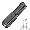 Lampe de poche rechargeable à LED Mini-ordinateur portable Lampe de poche Zoom lumière de camping haute lumière