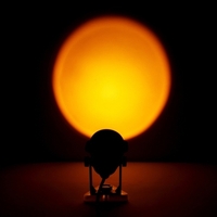 Lampe de Projection du coucher du soleil projecteur de lumière du coucher du soleil LED veilleuse romantique lumière ambiante visuelle alimenté par USB pour salon chambre Studio décor