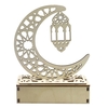 Lampe de Ramadan en bois bricolage ornement de lune LED veilleuse fournitures de fête à la maison