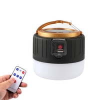 Lampe de secours de lumière de camping solaire extérieure avec télécommande lumières LED à énergie solaire tente lumières de cabine de camping avec sortie USB