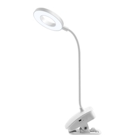 Lampe de table à pince USB LED de contrôle tactile Veilleuse attentive à 3 modes de couleur Lampe de lecture (anneau)