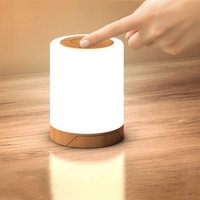 Lampe de table de chevet capteur tactile veilleuses lumière blanche et RVB synchronisation réglable luminosité modes d