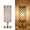 Lampe de table de chevet en cristal Tomshine Lampe de bureau décorative avec deux ports de charge USB Lampe de chevet moderne pour chambre à coucher salon salle à manger bureau