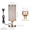 Lampe de table de chevet en cristal Tomshine lumière de bureau décorative avec deux ports de charge USB lampe de chevet moderne pour chambre salon salle à manger bureau
