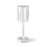 Lampe de table en cristal moderne Veilleuse romantique Toucher Contrôle Acrylique Portable Décoratif Lampe de chevet élégante pour chambre salon salle d