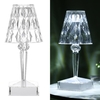 Lampe de table en diamant acrylique Rechargeable par USB,  contrôle tactile,  veilleuse de chevet en cristal,  lampe de table de chevet décorative pour chambre