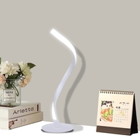 Lampe de table moderne spirale Design LED lampes de chevet veilleuses décoratives lampe de chevet en métal lampe de bureau