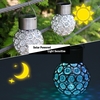Lampe extérieure sphérique évidée rechargeable actionnée solaire de LED