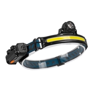 Lampe frontale COB lampes de poche haute luminosité phare LED USB lampe de course Rechargeable étanche pour Camping Jogging pêche randonnée