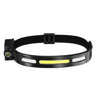Lampe frontale LED lampe de poche Rechargeable COB phare haute luminosité pour Camping en plein air randonnée pêche course à pied