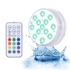 Lampe submersible de piscine avec télécommande RF Dimmable 13pcs RGBW LED Lampe fontaine