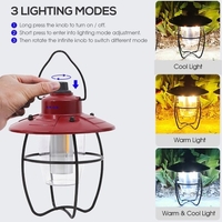 Lampe suspendue de tente de lanterne de camping rechargeable USB