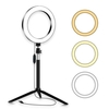Lampe vidéo à anneau bi-couleur portable 20cm / 8 pouces Diammable 3200K-5500K