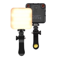 Lampe vidéo à LED de poche à température bicolore Éclairage de vidéoconférence 2500K-6500K Dimmable CRI95+ Batterie intégrée 3 supports de griffe froide pour Vlog Streaming en direct Photographie de produit Réunion en ligne