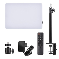 Lampe vidéo 38W avec support C-Clamp Bi-Color Temperature 3200-5500K Dimmable Brightness CRI 95 Ball Head Remote Control for Gaming Video Recording Video Conference Diffusion en direct