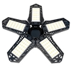 Lampes de garage à LED - Mini plafonniers avec 5 panneaux réglables Lampe de ventilateur déformable Celling 100-265V 1500LM 6500K E27/E26 pour grenier,  sous-sol