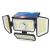 Lampes Solaires Extérieures 268 LED Capteur Solaire Lampe 4 Têtes Réglable Capteur de Mouvement Lumières
