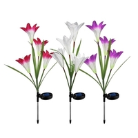 Lampes solaires extérieures de jardin - Pack de 3 lampes solaires