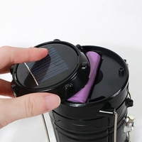 Lanterne de camping en plein air USB rechargeable alimentation solaire pour téléphone portable pliable LED lanterne de camping pour l