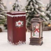 Lanterne LED de Noël LED à piles Lampe de fée Père Noël en forme d