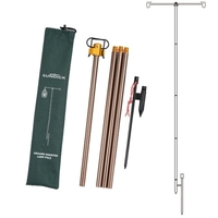 Lanterne Stand Camping Pliant Lampe Pôle Portable En Aluminium Léger Durable Lumière Lanterne Support Pour Pique-Nique Randonnée Randonnée Pêche Jardin Barbecue