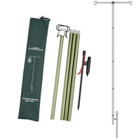 Lanterne Stand Camping Pliant Lampe Pôle Portable En Aluminium Léger Durable Lumière Lanterne Support Pour Pique-Nique Randonnée Randonnée Pêche Jardin Barbecue